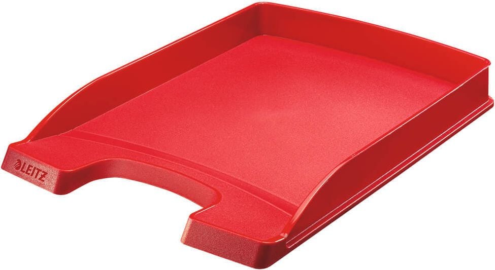Ablagekorb Leitz Plus Flach 5237, A4/C4, 3,5cm hoch, Polystyrol (PS), rot