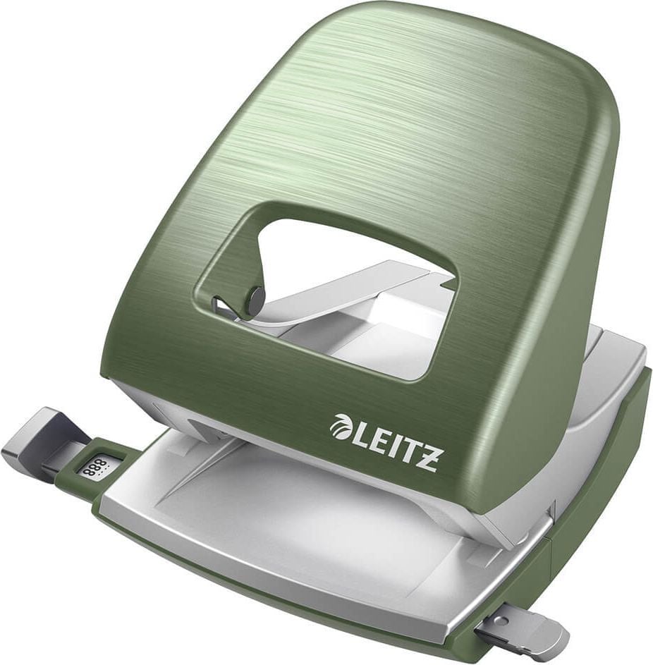 Locher Leitz New NeXXt Style 5006, ca. 30 Blatt, Anschlagschiene, grün