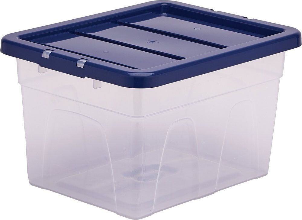 Aufbewahrungsboxen Bankers Box Plastic Storage 100135771, 22 Liter, 100% BPA-freiem Polypropylen, mit Deckel, transparent