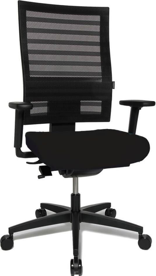 Bürodrehstuhl Wagner W100-1, mit TW2 Armlehnen, schwarz