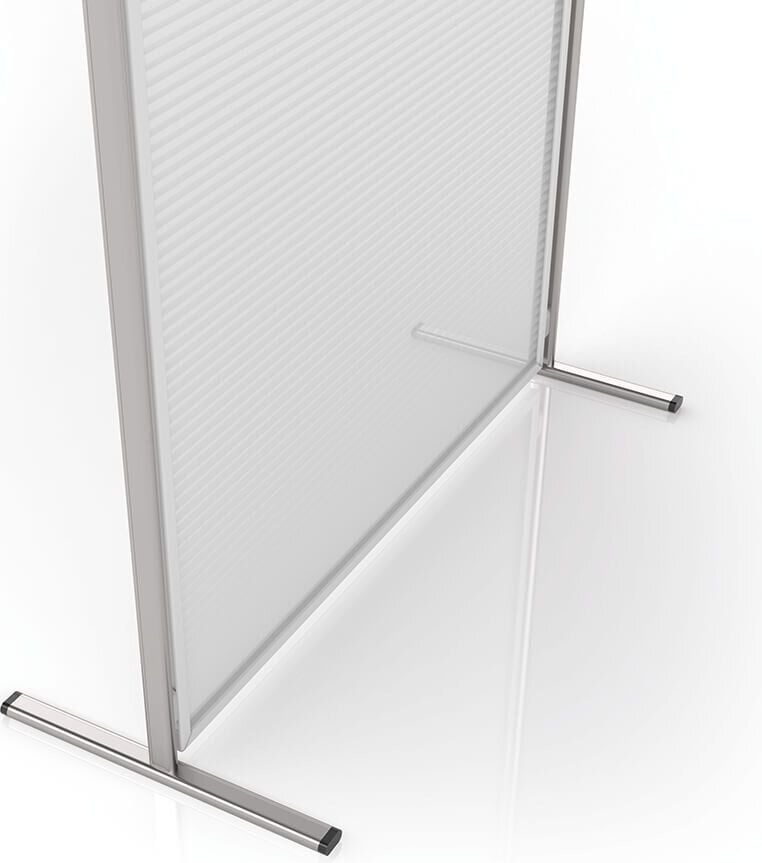 Stellwand Magnetoplan Raumteiler Evolution 11038210, 128,5x208,5x47cm (BxHxT), Polycarbonat, transparent