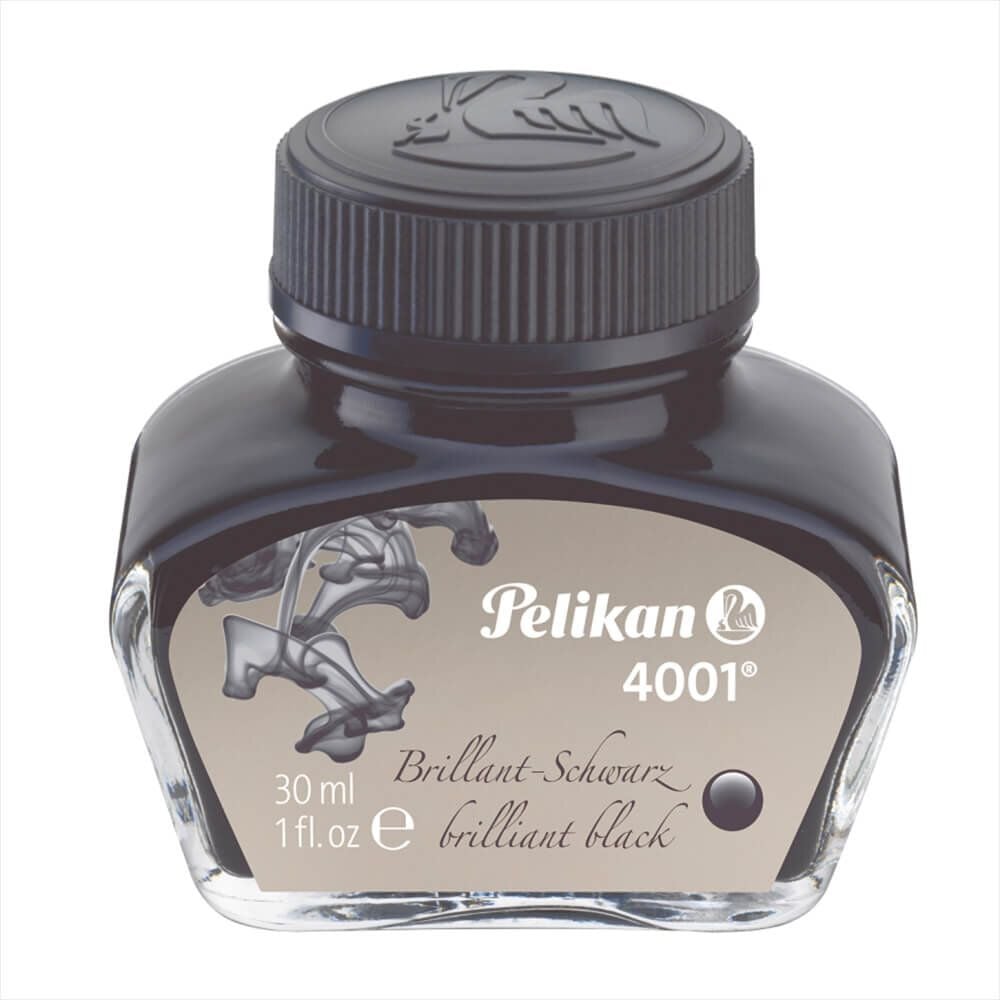 Tinte Pelikan 4001, Glas, 30ml, schwarz