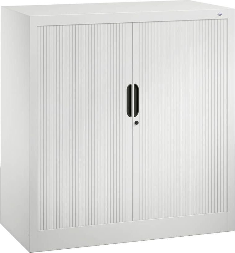 Aktenschrank CP Omnispace 3242-00, 100x103x42cm (BxHxT), 2 Querrollläden,
2 Fachböden, 2 Ordnerhöhen + 1 Restfach, hellgrau