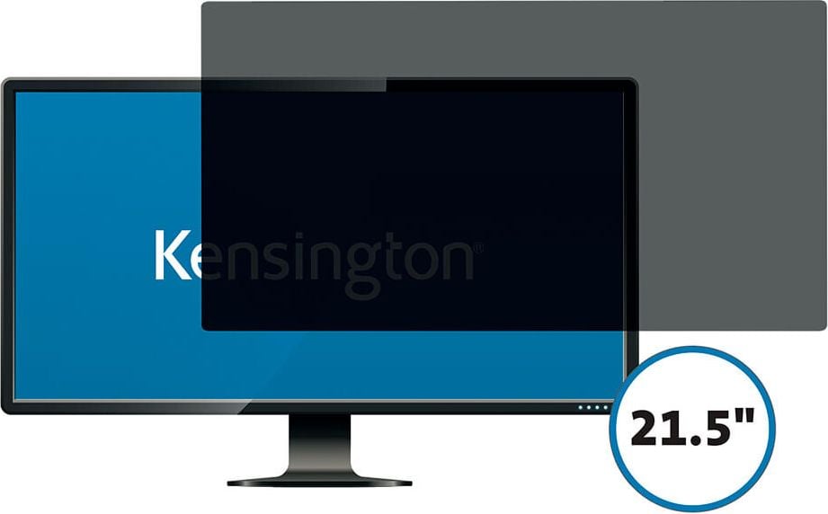Blickschutzfilter Kensington 626482, für 21,5 Zoll Monitore, 16:9, 2-fach,
abnehmbar, schwarz