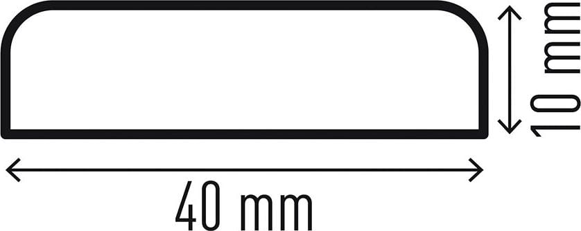 Flächenschutzprofil Durable S20 1108130, Rechteck, 60x20mm, 1m Länge, selbstklebend, Klebefläche 60mm, PU-Schaum, gelb/schwarz