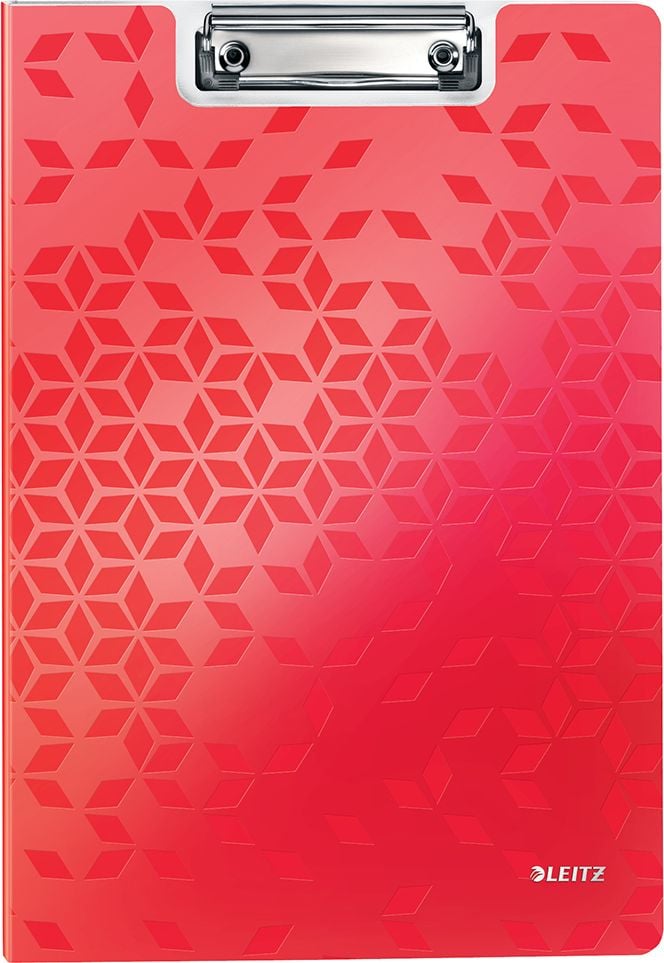 Klemmmappen Leitz WOW A4 4199, Innentasche, Metallklemme kurze Seite,
Polyfoam, WOW-Farben, rot