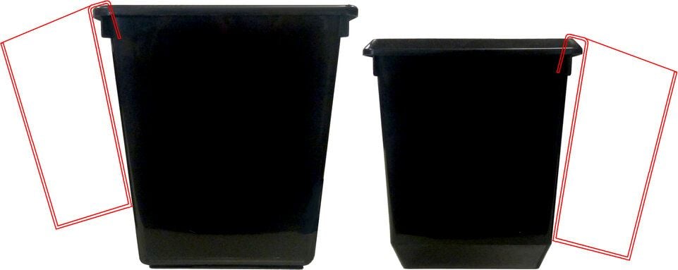 Papierkorb Abfalleinsatz Vepa Bins, ca. 20 Liter, viereckig, Polypropylen, für
konische Papierkörbe 21 l und 27 l, schwarz