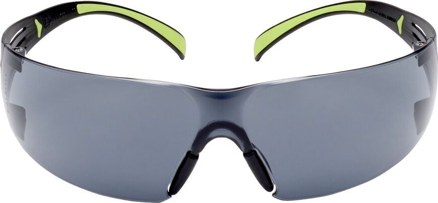 Schutzbrille 3M SecureFit SF400GC1, kratzfest, stoßfest, UV-Schutz, grau getönte Scheiben, anpassbare
Nasenflügel, druckfreier Tragekomfort