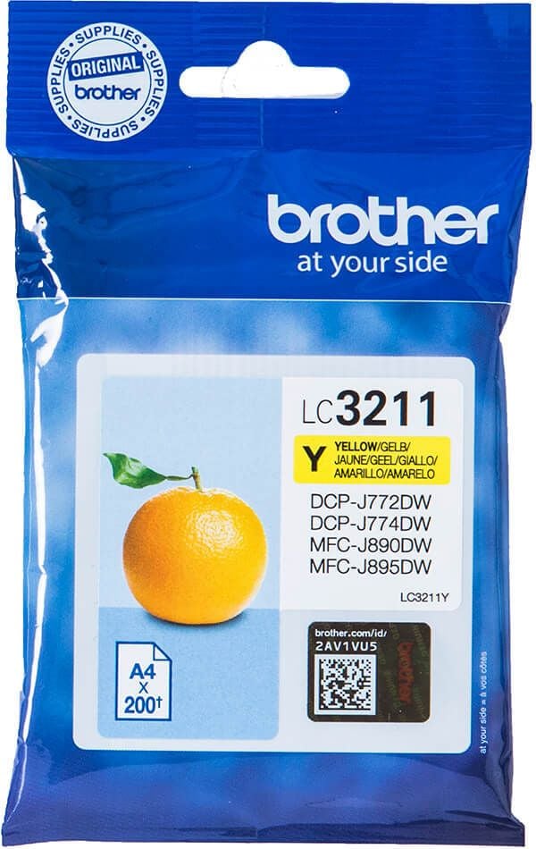 Brother Tintenpatrone LC-3211Y, yellow, 200 Seiten