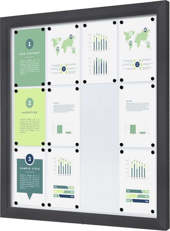 Schaukasten Showdown Displays Outdoor Slim SCTE12, Aluminium, abschließbarer Schaukasten,
Outdoor, Slim, 12 x A4, Anthrazit
