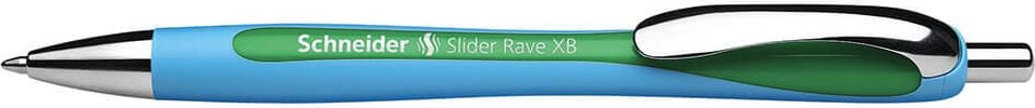 Kugelschreiber Schneider Slider Rave XB 1325, Mehrweg, Strichbreite ca. 0,7mm, Metallclip, grün