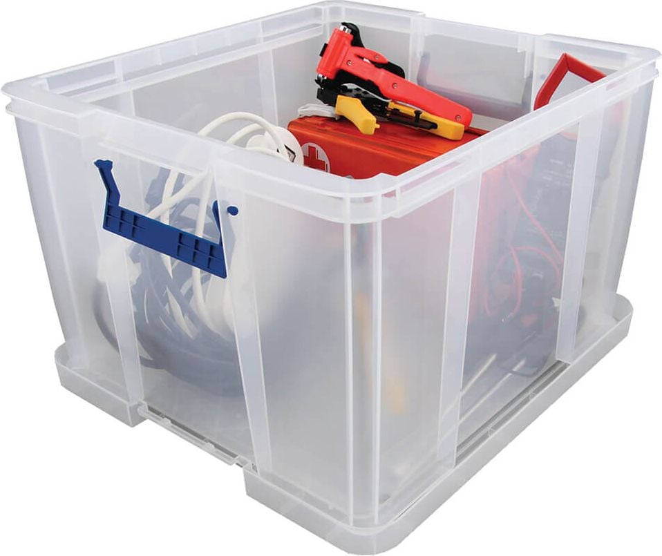 Aufbewahrungsboxen Fellowes Bankers Box ProStore 7730901, 48 Liter, Außenmaße: 480x440x315mm (BxTxH),
Kunststoff (PP), mit Deckel, transparent