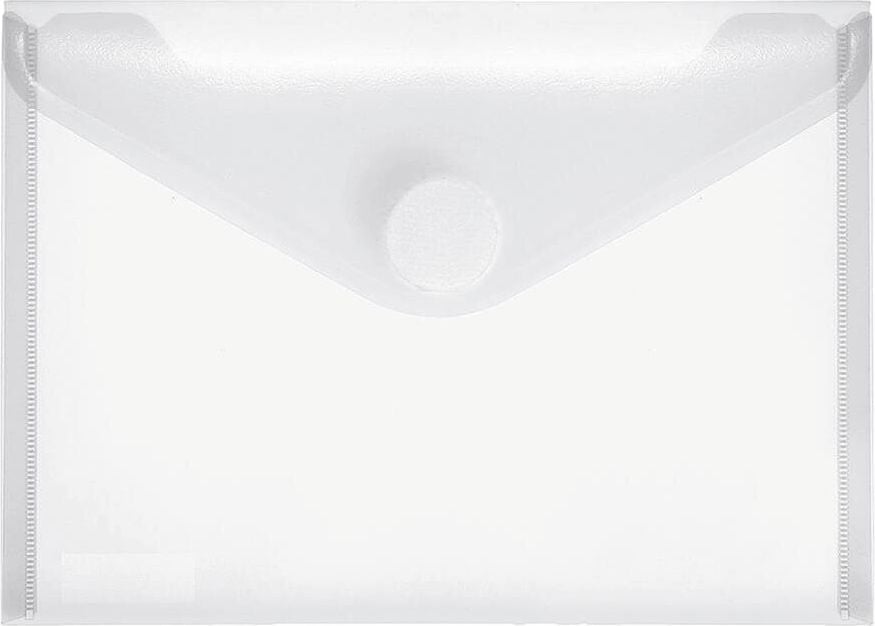 Dokumententaschen Foldersys A6 quer 40116-04, Klettverschluss, transluzent, transparent, Pack 10 Stück, transparent