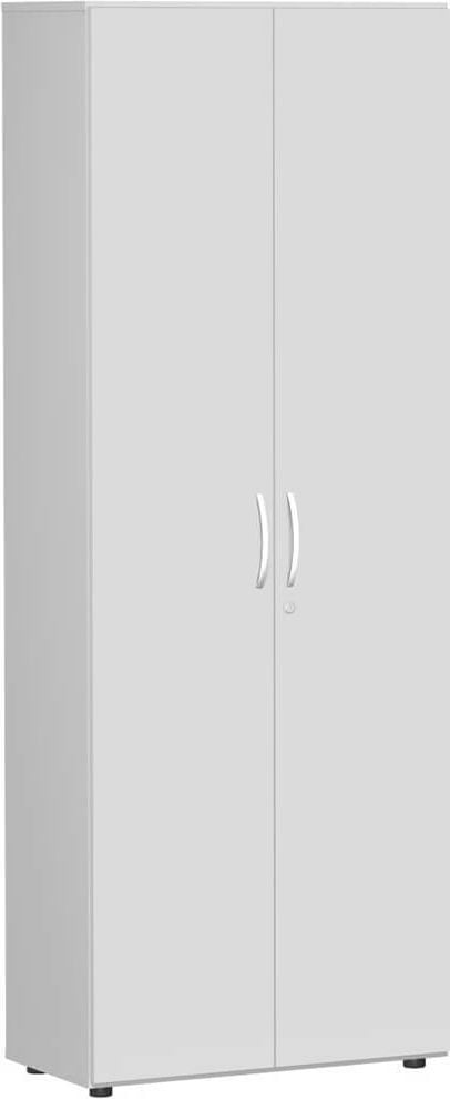 Aktenschrank Geramöbel Mailand S-386100, 80x216x42cm (BxHxT), 2 Flügeltüren,
Bogengriff, abschließbar, hellgrau