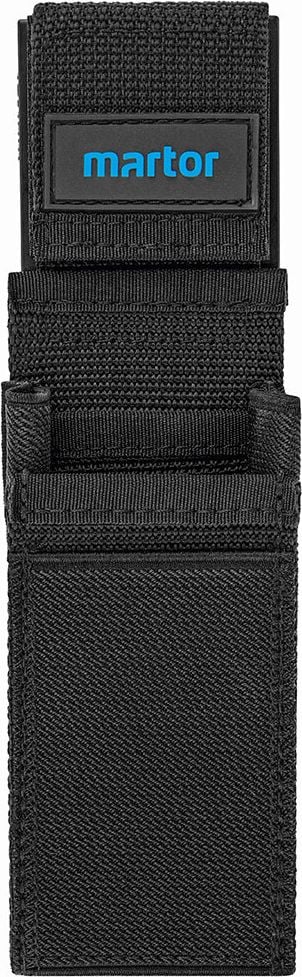 Gürteltasche MARTOR M 9921.08, 215x60x28mm, 3 Fächer, 2 Schlitze, Nylon, Clip- und Klettbefestigung, schwarz