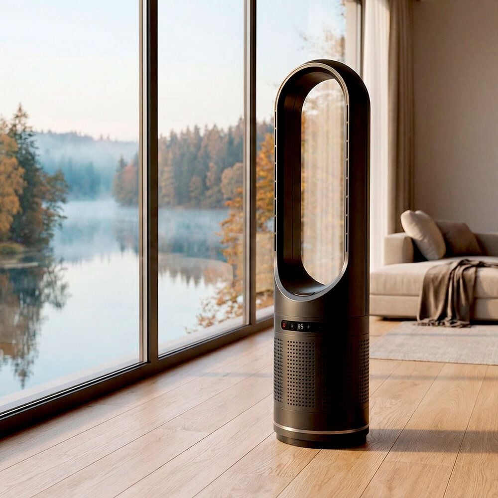 Turmventilator Hansa AM-046, 82cm, oszillierend, mit Fernbedienung und
Timer, anthrazit, anthrazit