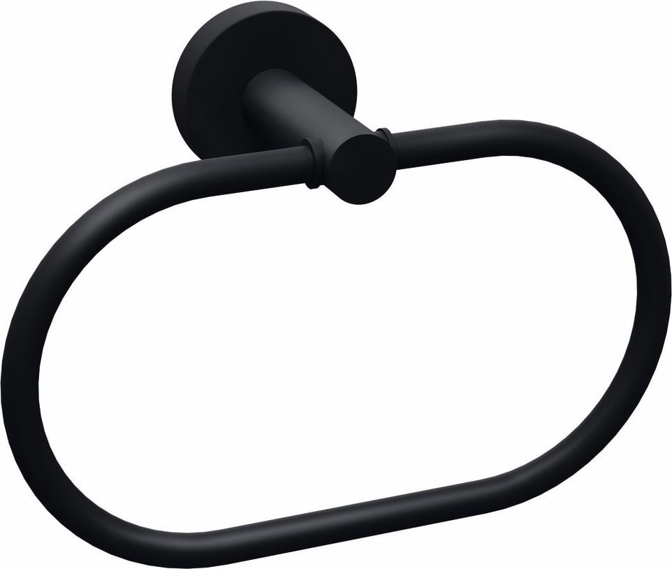 Handtuchring Tesa MOON BLACK 40623-00000-00, 5,3x18,4x13cm, mattschwarz pulverbeschichtetes Metall