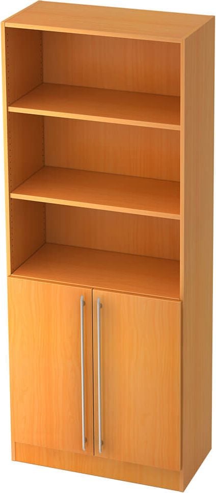 Aktenschrank Hammerbacher Solid 7700, 80x200,4x42cm (BxHxT), 2 Flügeltüren,
Relinggriff, buche