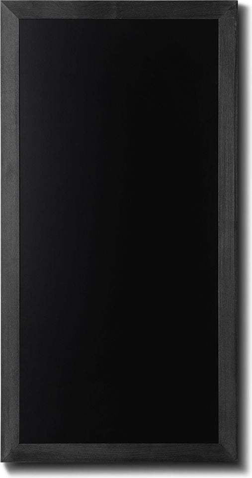 Kreidetafel Showdown Displays Natura 56x100cm, 56x100cm, schwarze Kalktafel, flacher Holzrahmen (40mm), beschreibbar, schwarz