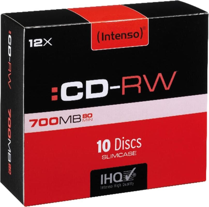 CD-RW Intenso 2801622, 700MB, 80 Min., 12-fach, Pack 10
Stück/Slimcase