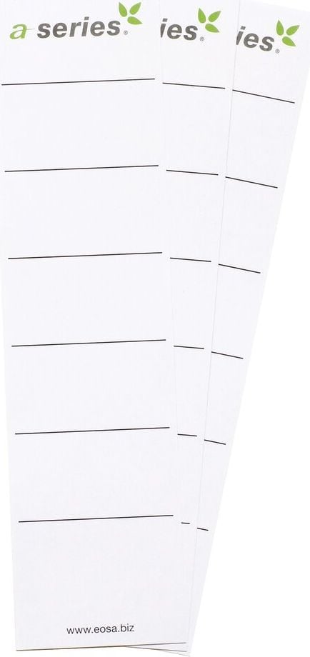 Rückenschilder a-series AS1726, breit/kurz, weiß, selbstklebend, Pack 10 Stück