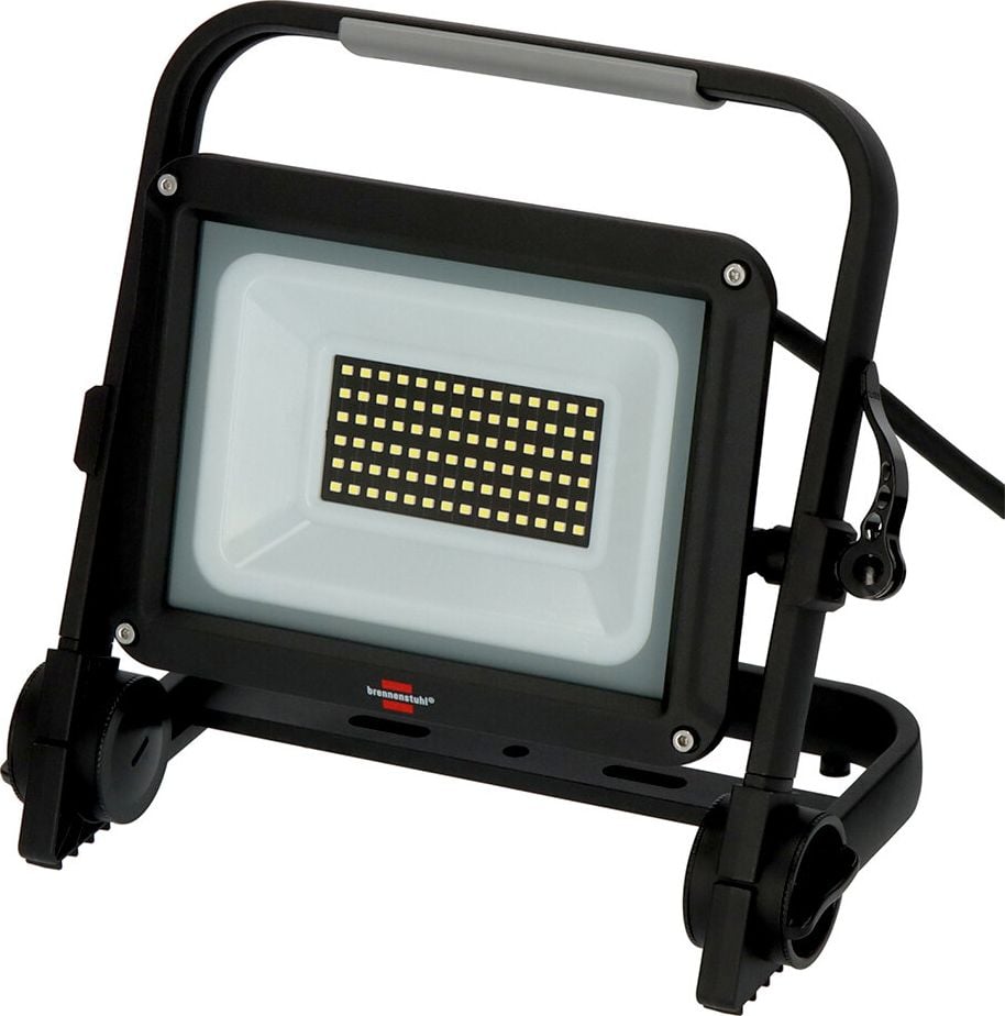 LED-Baustrahler Brennenstuhl JARO 7060 M 1171250547, 50 Watt, 5800 Lumen, 3-stufig dimmbar, Standfuß, Tragegriff, Schnellspannverschluss, 5m Kabel, IP65, IK08, schwarz