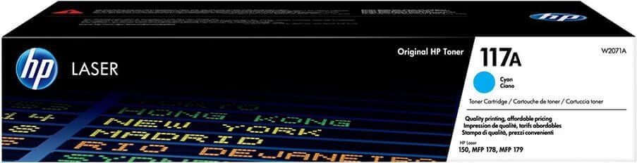 HP Lasertoner W2071A Nr. 117A, cyan, 700 Seiten
