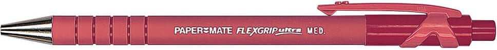 Kugelschreiber Papermate FlexGrip ultra RT, ca. 1,0mm, Einweg, Gehäusefarbe=Schreibfarbe, rot