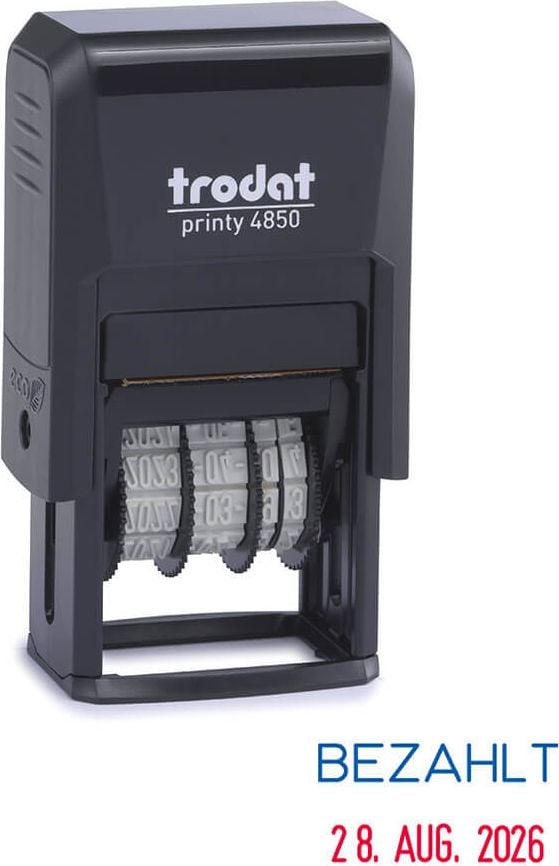 Datumstempel Trodat Printy 4850/L2, Datum+Text: BEZAHLT, 3,8mm
