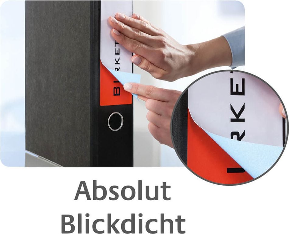 Rückenschilder Zweckform L4768-100 ultragrip, breit/kurz, 192x61mm, auf A4, grün,
Pack 100 Blatt/400 Stück