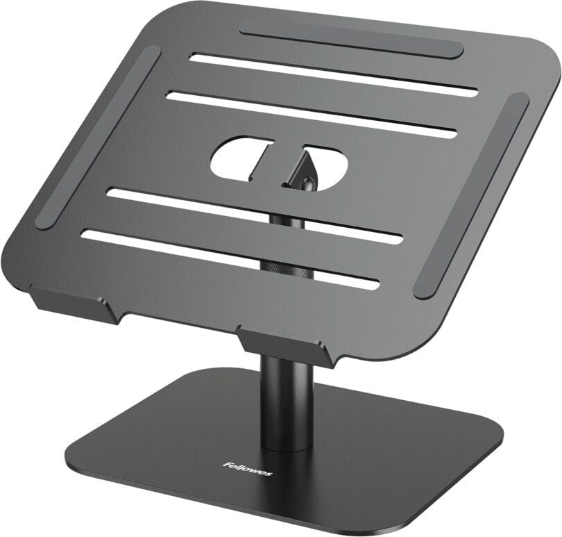 Notebookständer Fellowes Alumia, bis 15 Zoll Notebooks, 15-30cm höhenverstellbar,
neigungsverstellbare Plattform, 96% recyceltes Material, Aluminium, schwarz