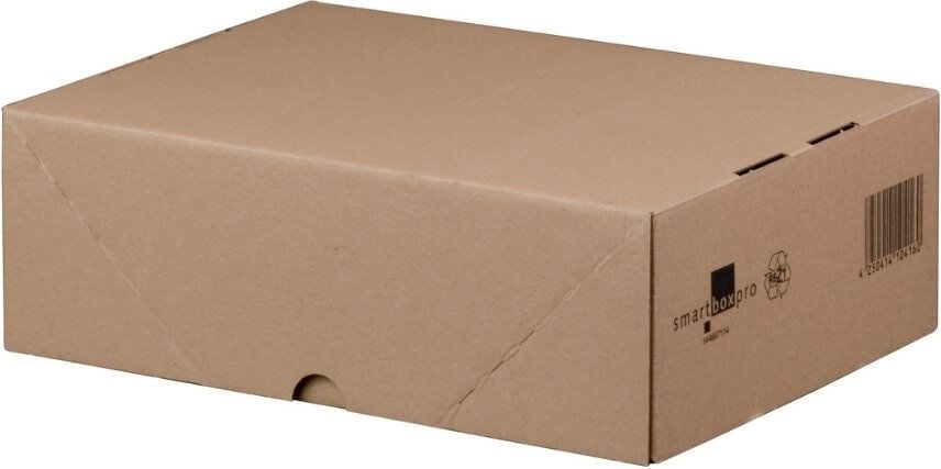 Versandkartons Smartbox Pro 312930012, Innenmaße: 305x215x100mm (LxBxH), braun,
Stülpdeckelkarton, Pack 20 Stück