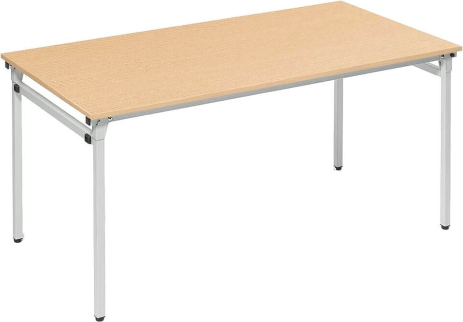 Klapptisch Deskin MODUL 4-Fuß 28413, 160 x 80 cm (B x T), rechteckig,
4-Fuß-Stahlrohrgestell alusilber, buche