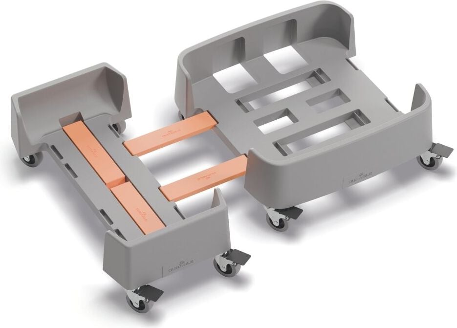 Abfallfahrwagen Durable Durabin 90LrPP, 4 Lenkrollen, quadratisch, belastbar bis
100kg