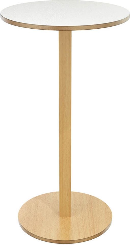 Stehtisch Paperflow Woody MD60.10, 60cm Durchmesser, 110cm Höhe, Tischsäule
Massivholz, weiß