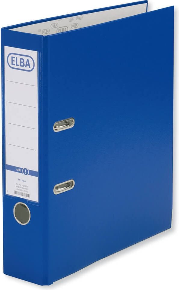 Ordner A4 Elba smart Pro 10456, 80mm, PP, A4, 8cm Rücken, PP-Folie, blau