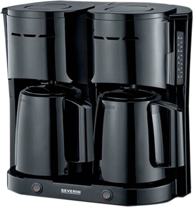 Kaffeemaschine Severin KA9315, 2 Thermokannen für je 8 Tassen, 2x1000 Watt,
Kunststoff, schwarz
