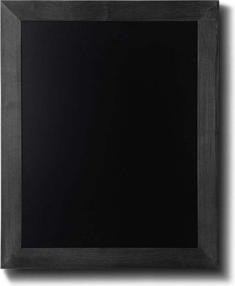 Kreidetafel Showdown Displays Natura 40x50cm, 40x50cm, schwarze Kalktafel, flacher Holzrahmen (40mm), beschreibbar, hellbraun