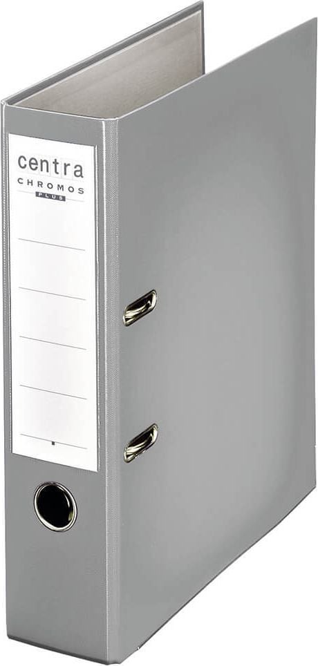 Ordner A4 Centra Chromos 2301, 80mm, PP, A4, 8cm Rücken, PP-Folie, grau