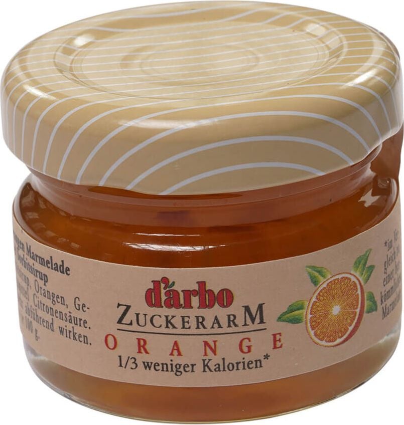 Marmelade Darbo Orange Zuckerarm 70000039, Orange Zuckerarm, 60 Minigläser á 28 g
