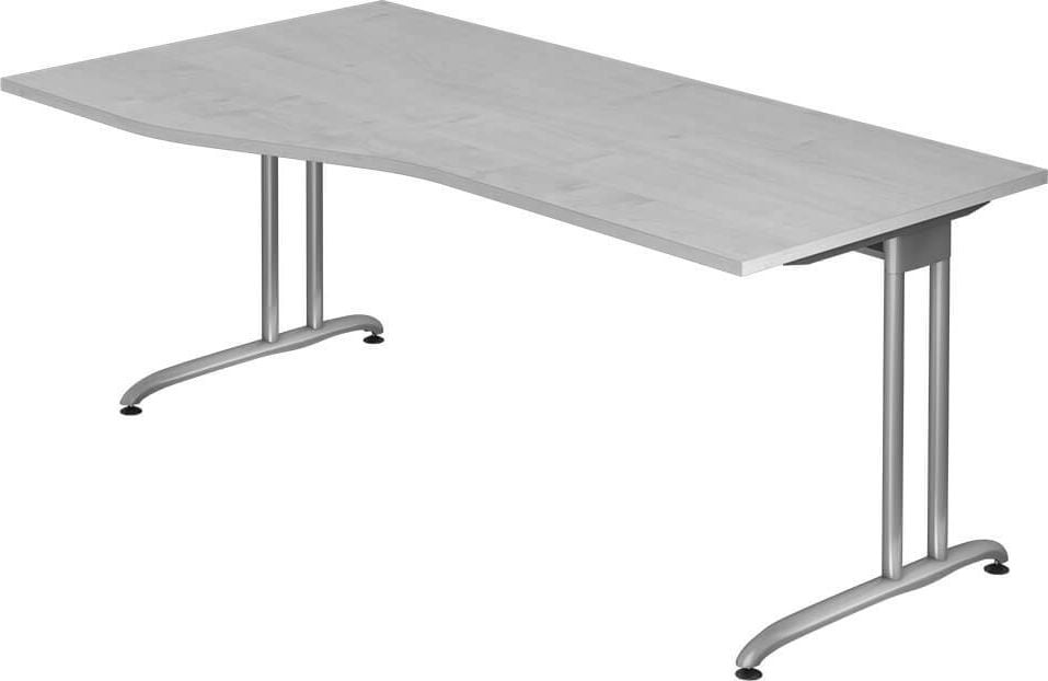 Schreibtisch Hammerbacher BS18, 180x72x100cm (BxHxT),
Freiform, C-Fuß, ahorn