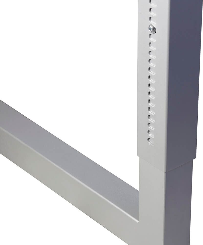 Schreibtisch Hammerbacher RS19, 180x80cm (BxT), 65-85cm Höhe, rechteckig,
O-Fußgestell eckig, buche