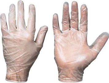Einweg-Gummihandschuhe, Latex, puderfrei, unsteril, natur, Pack 100 Stück, Größe S