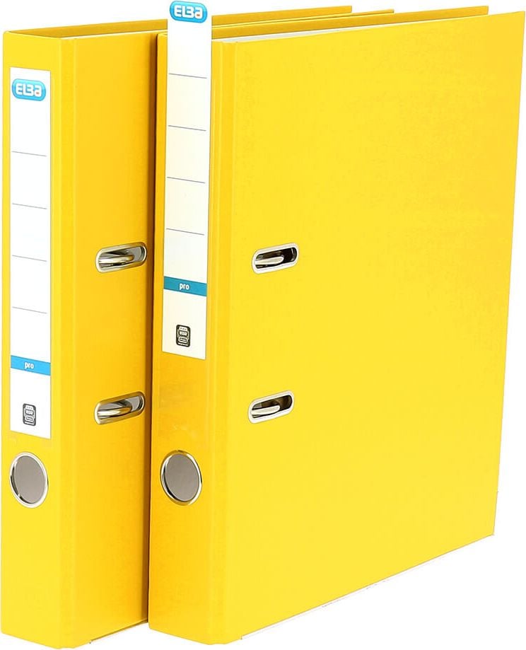 Ordner A4 Elba smart Pro 10453, 50mm, PP, A4, 5cm Rücken, PP-Folie, gelb