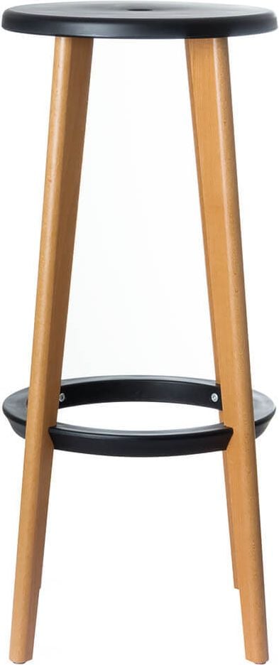 Barhocker Paperflow Woody THWOOD.23, 76cm Sitzhöhe, 4-Bein-Gestell, Set 2 Stück, schwarz