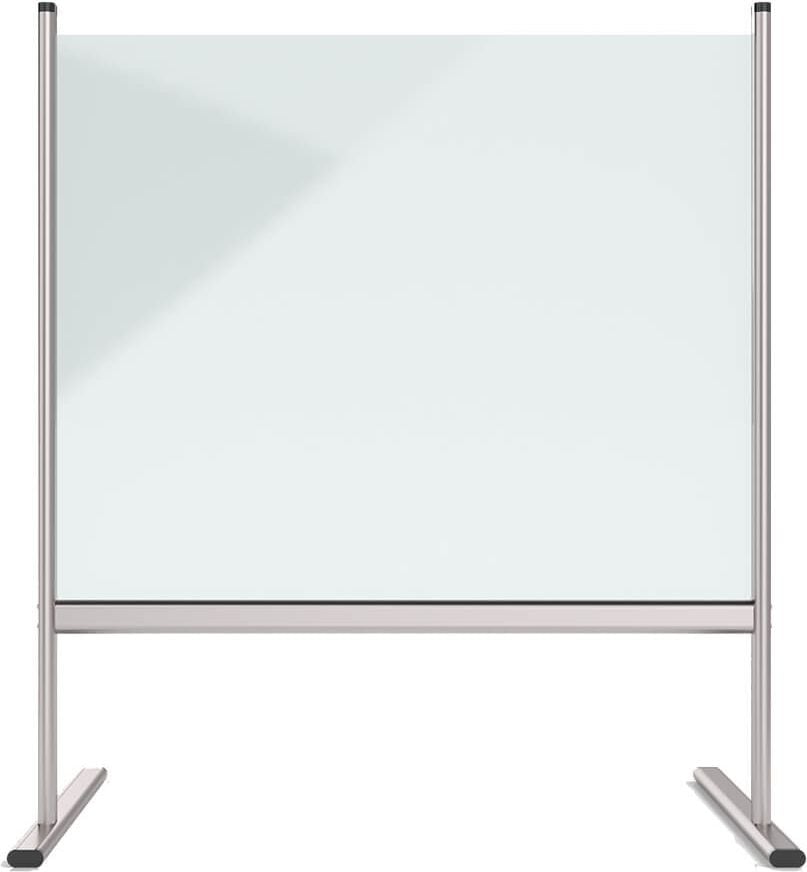 Hygiene-Schutzscheibe Magnetoplan Hygienewand 1102880, 75,7 x 65 cm (B x H), Thekenaufsteller mit
Durchreichhöhe von 20 cm, Plexiglas (Acryl)