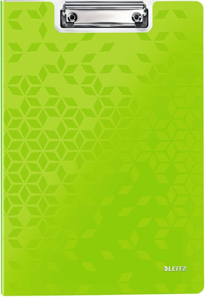 Klemmmappen Leitz WOW A4 4199, Innentasche, Metallklemme kurze Seite,
Polyfoam, WOW-Farben, grün
