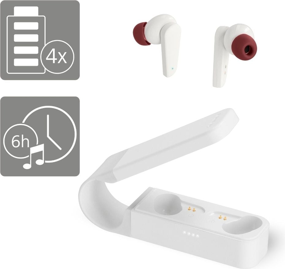Bluetooth-Kopfhörer Hama Spirit Pocket 00184103/00184104, In-Ear, Touch Control, Autopairing,
Siri/Google Sprachsteuerung, inkl. Ladebox, 3
Silikon-Ohrpolster, Ladekabel, schwarz