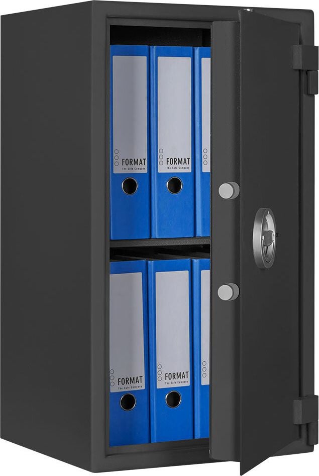 Möbeleinsatztresor Format MT 4 112328-60000, 74x40,5x38,5cm, 41kg, Doppelbartschloss, Sicherheitsstufe S1 gemäß EN 14450, 89 Liter Volumen, dunkelgrau