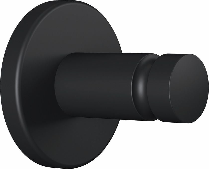 Handtuchhaken Tesa MOON BLACK 40563-00000-00, 3,7x3,7x3,6cm, Wandhaken einzeln, 5kg Haltekraft, mattschwarz pulverbeschichtetes Metall